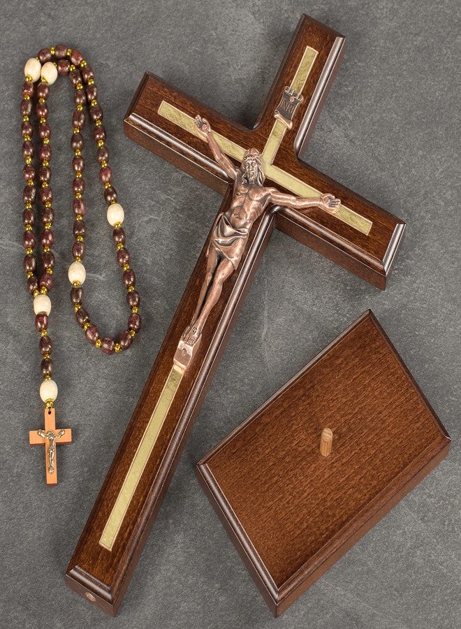 Asterom Handmade Crucifix - Table Wood Cross with Detachable Stand - Unique Standing Catholic Crucifix - Image 2